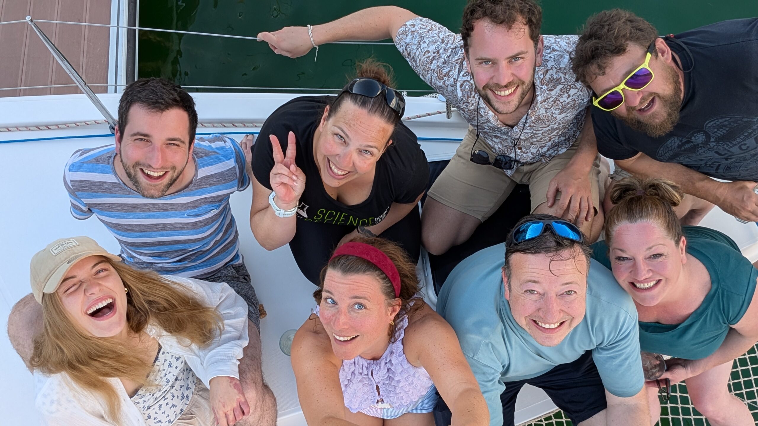 group of people from above