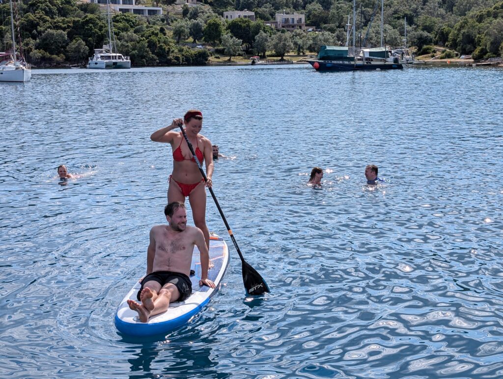 while paddleboarding or swimming reef-safe sunscreen is important in Greece